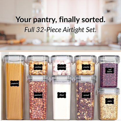 BPA Free Storage Containers – 32 Piece Airtight Food Storage Set