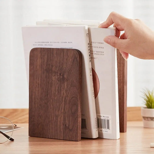 Wooden Bookend – Clean Desk & Shelf Support
