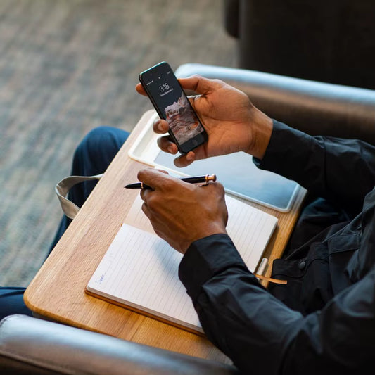 Wooden Lap Desk – Laptop Stand with Mouse Pad & Phone Holder